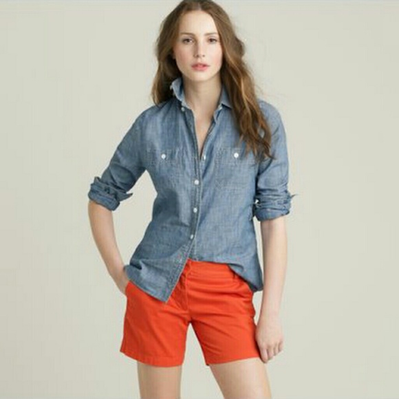 J. Crew Pants - J.Crew Chino Red Orange Shorts